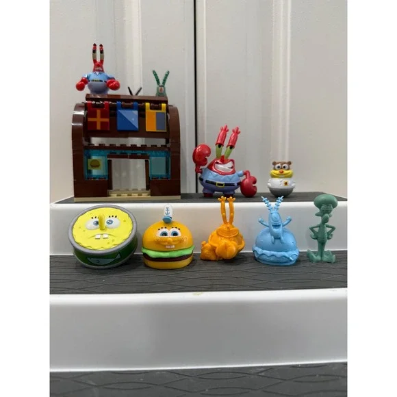 SpongeBob Squarepants Lot Metal Mr Krabs Figures Mystery Mini Build Krusty Krab - Picture 1 of 15